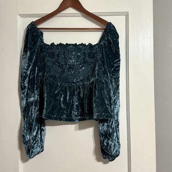 ✨ Anthropologie Long-Sleeve Luxe Cutwork Blouse Sz L - Picture 5 of 8